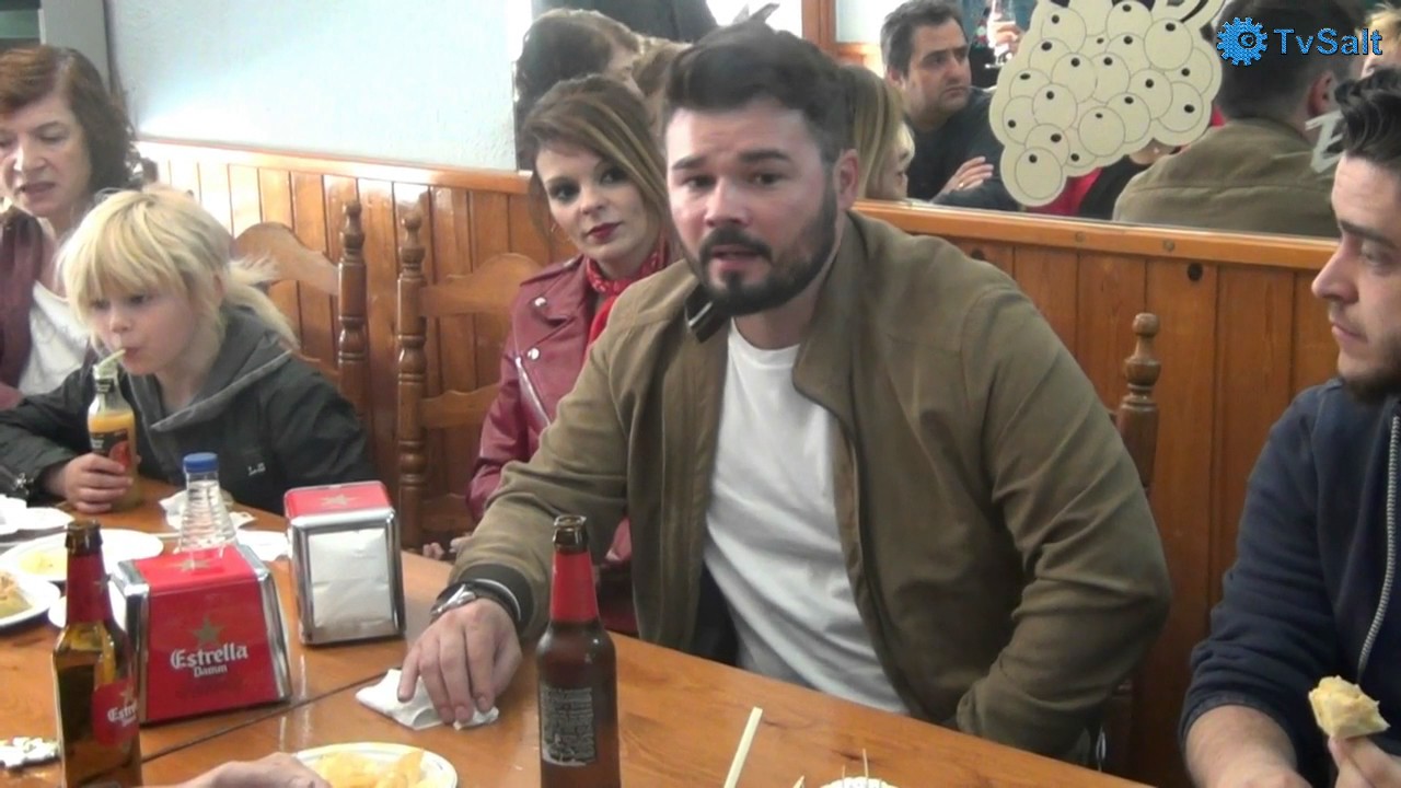 Gabriel Rufián de Tertúlia, al Bar Raïm de Salt