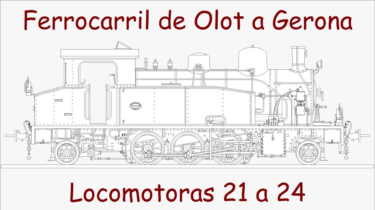 Dibujo de la locomotora Olot – Girona