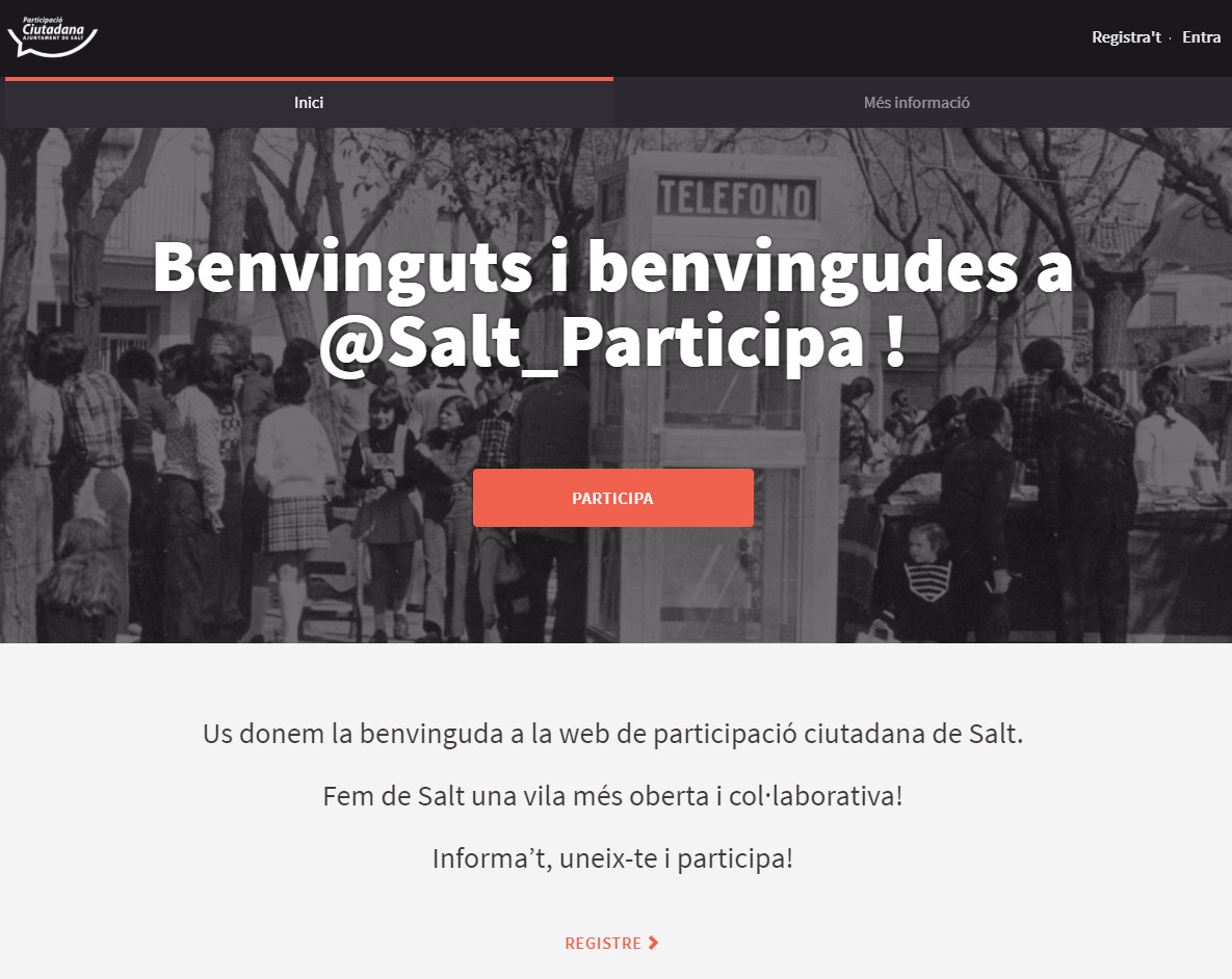 Salt posa en marxa una nova plataforma virtual de Participació Ciutadana