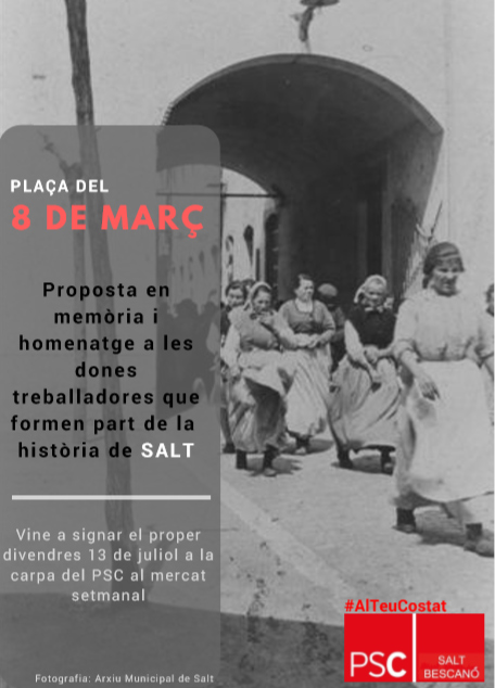El PSC de Salt recull signatures per anomenar la plaça de davant de la Coma Cros