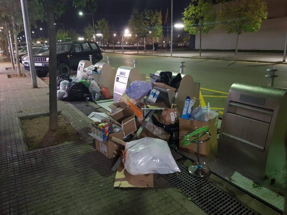 PSC Salt denuncia el desastre de gestió de les escombraries a Salt