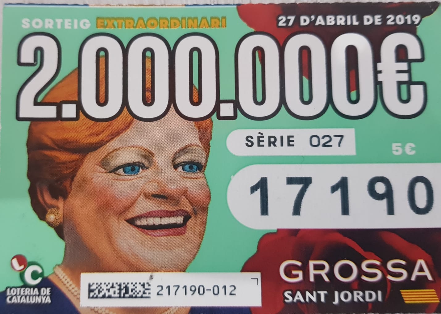 [FINALITZAT] Guanya un número de la Grossa de Sant Jordi