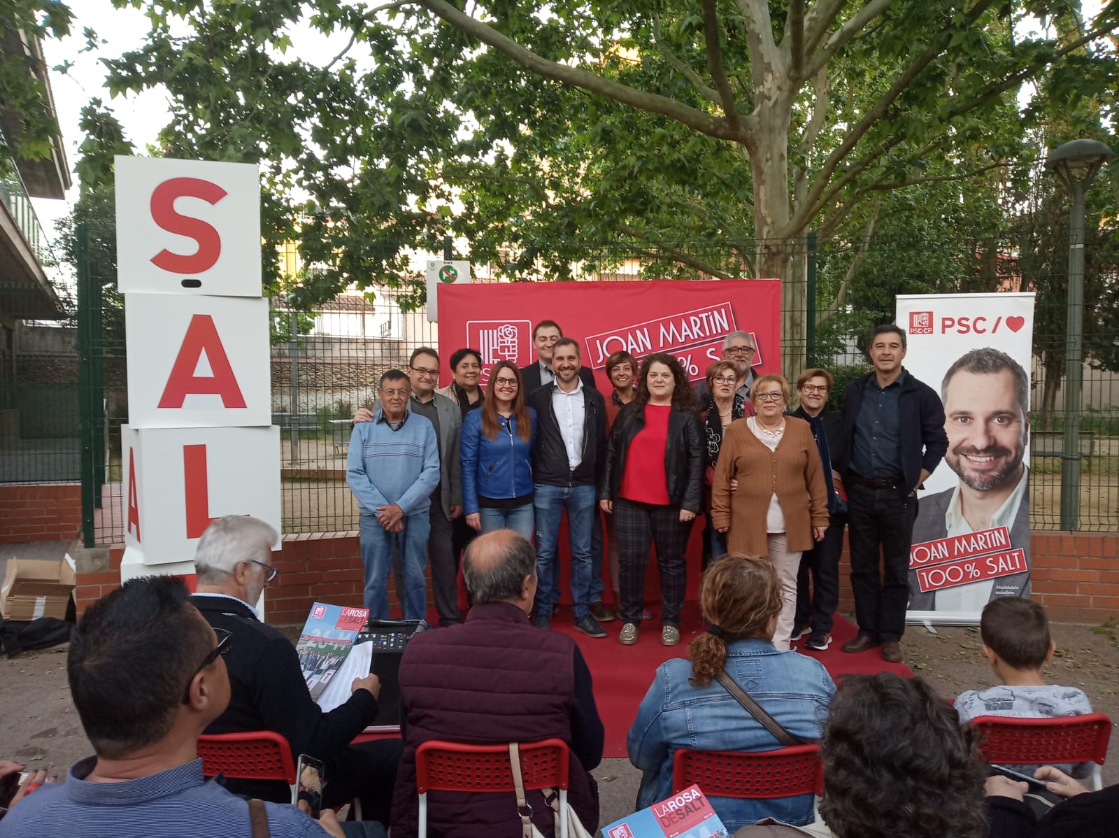 El PSC de Salt arrenca la campanya a la cerca del «vot intel·ligent de qui prioritza les persones»