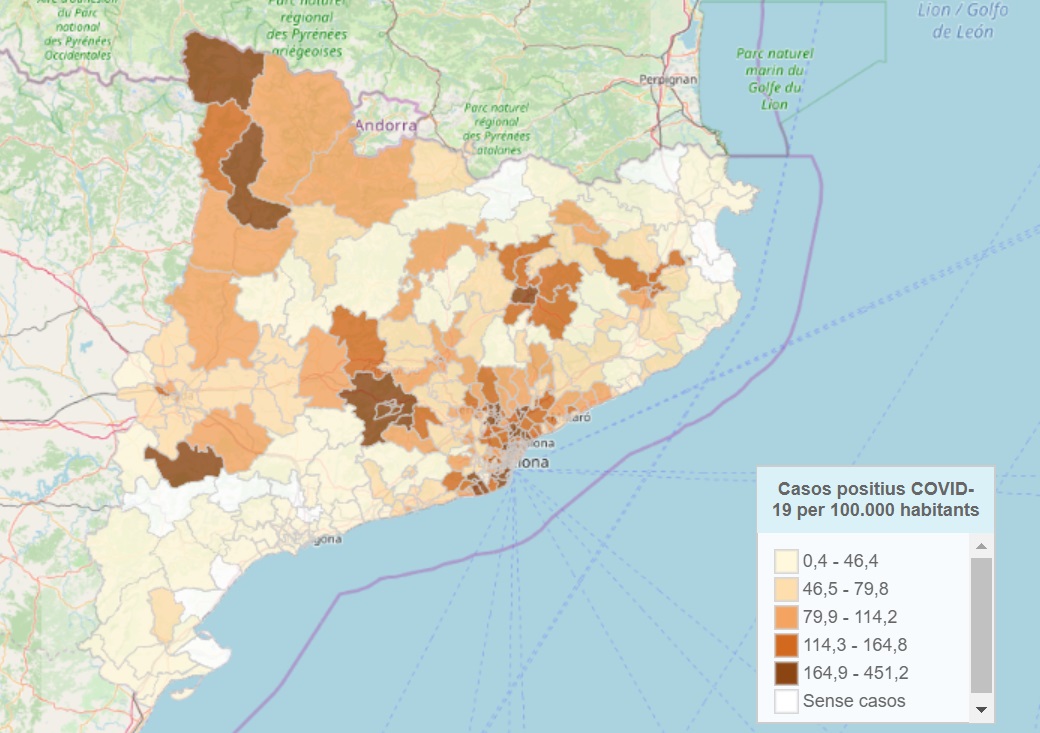 Positius a Catalunya i Salt