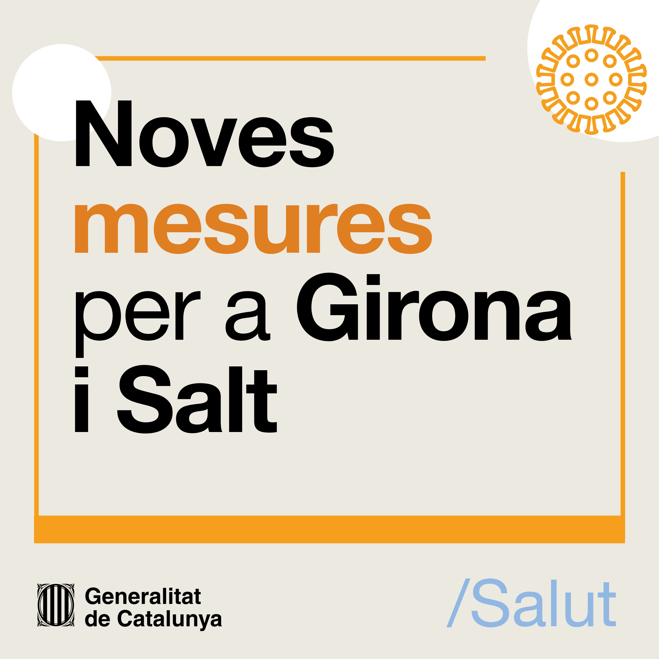 Salut aplicarà noves mesures a Salt per reduir de contagi de Covid-19