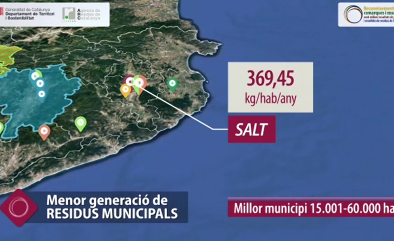 Salt rep un reconeixement de l’Agència de Residus de Catalunya