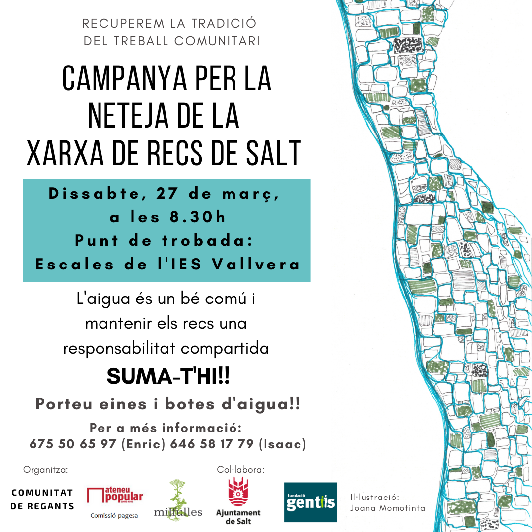 Hortolans i hortolanes de Salt engeguen una campanya per netejar la xarxa de recs