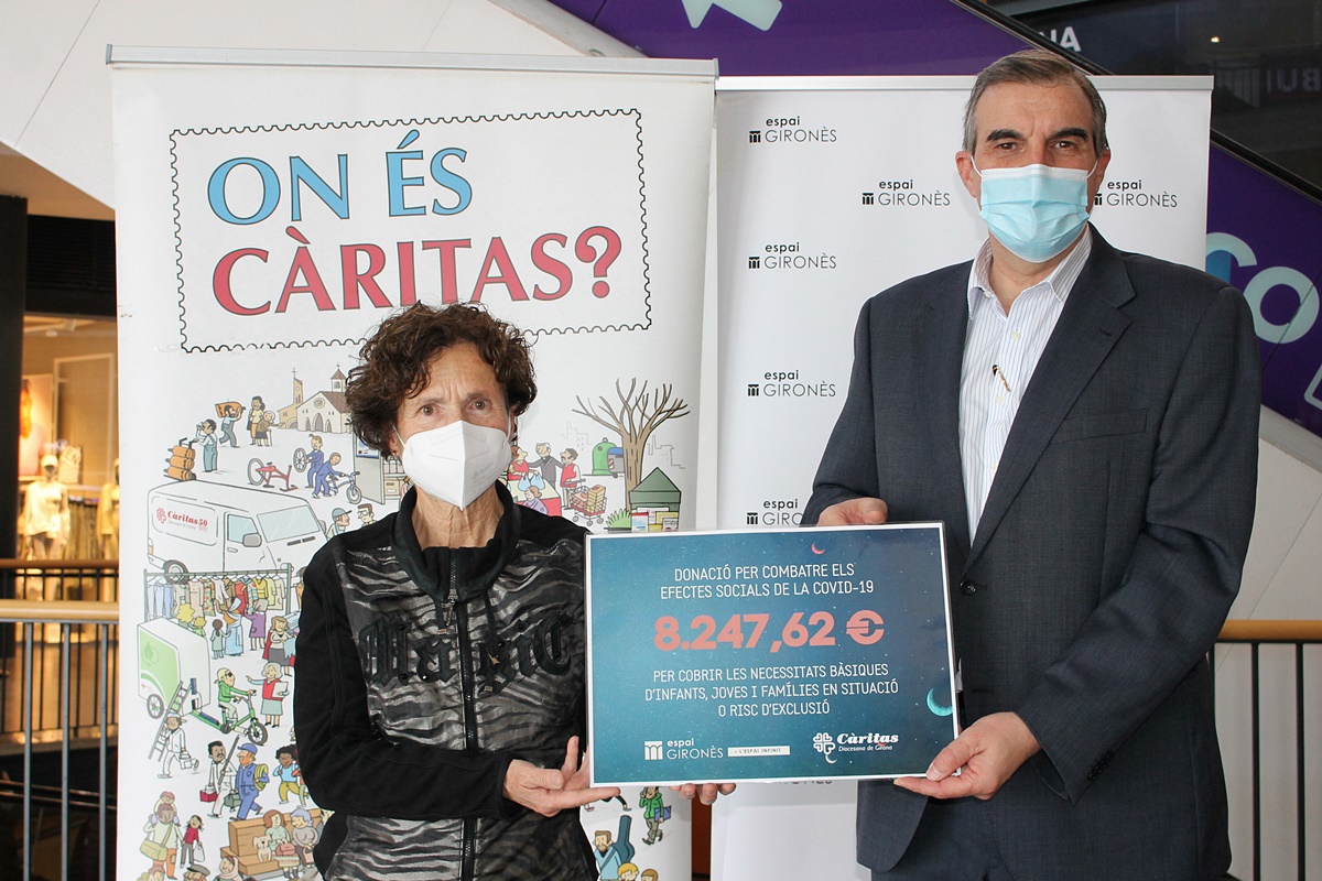 L’Espai Gironès entrega a Càritas 8.247,62 euros