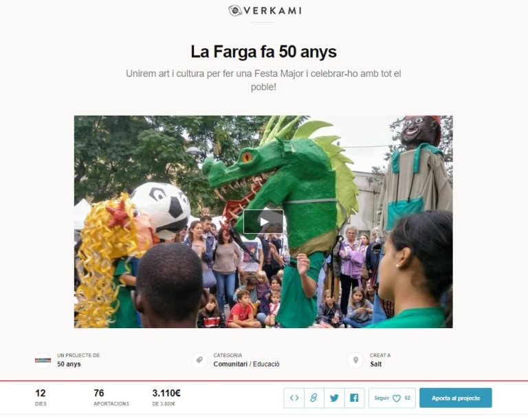 No et perdis la festa del segle a La Farga! Uneix-te ara al crowdfunding i forma part de la història!