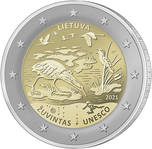 2 euros de Lituània emesa l'any 2021