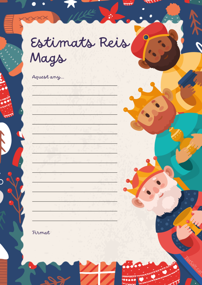 Generador de Cartes als Reis Mags en pdf