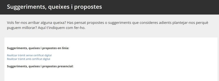 Com fer una Queixa, un Avis o un Suggeriment a l’Ajuntament de Salt