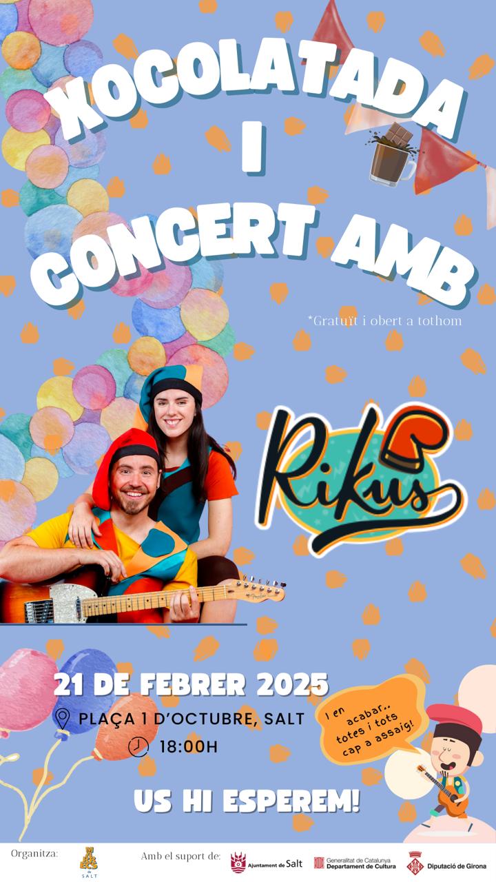 Xocolatada i Concert amb Rikus a Salt Organitzat pels Marrecs de Salt