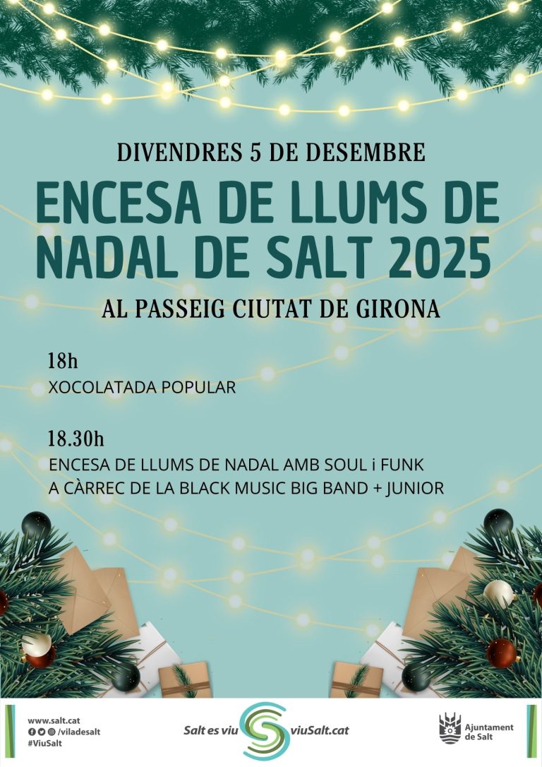 Avui encesa dels llums de Nadal a Salt