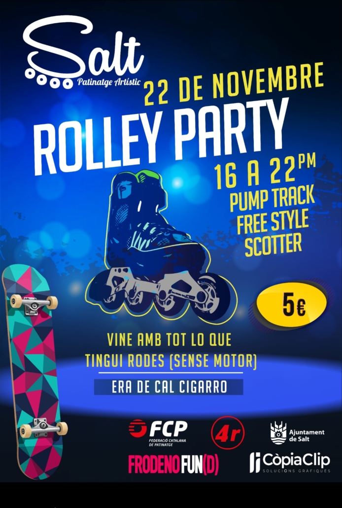 Gran Rolley Party a Salt: sis hores de patins, skate i diversió