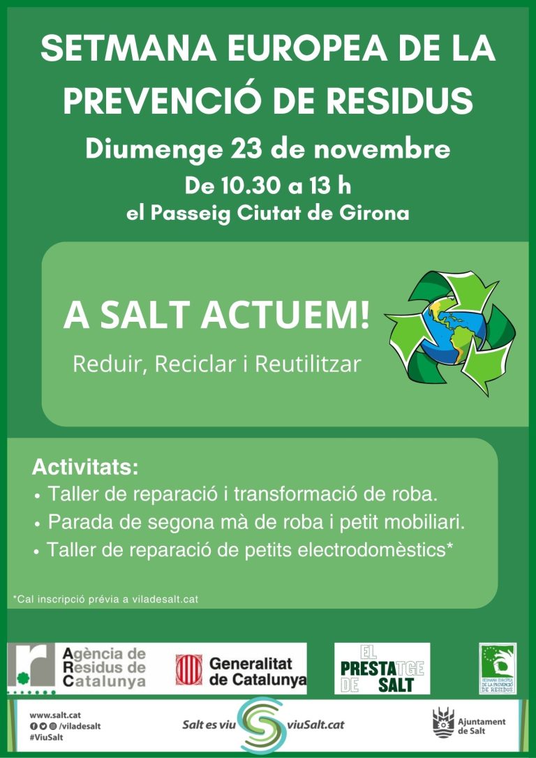 Setmana Europea de la Prevenció de Residus a Salt