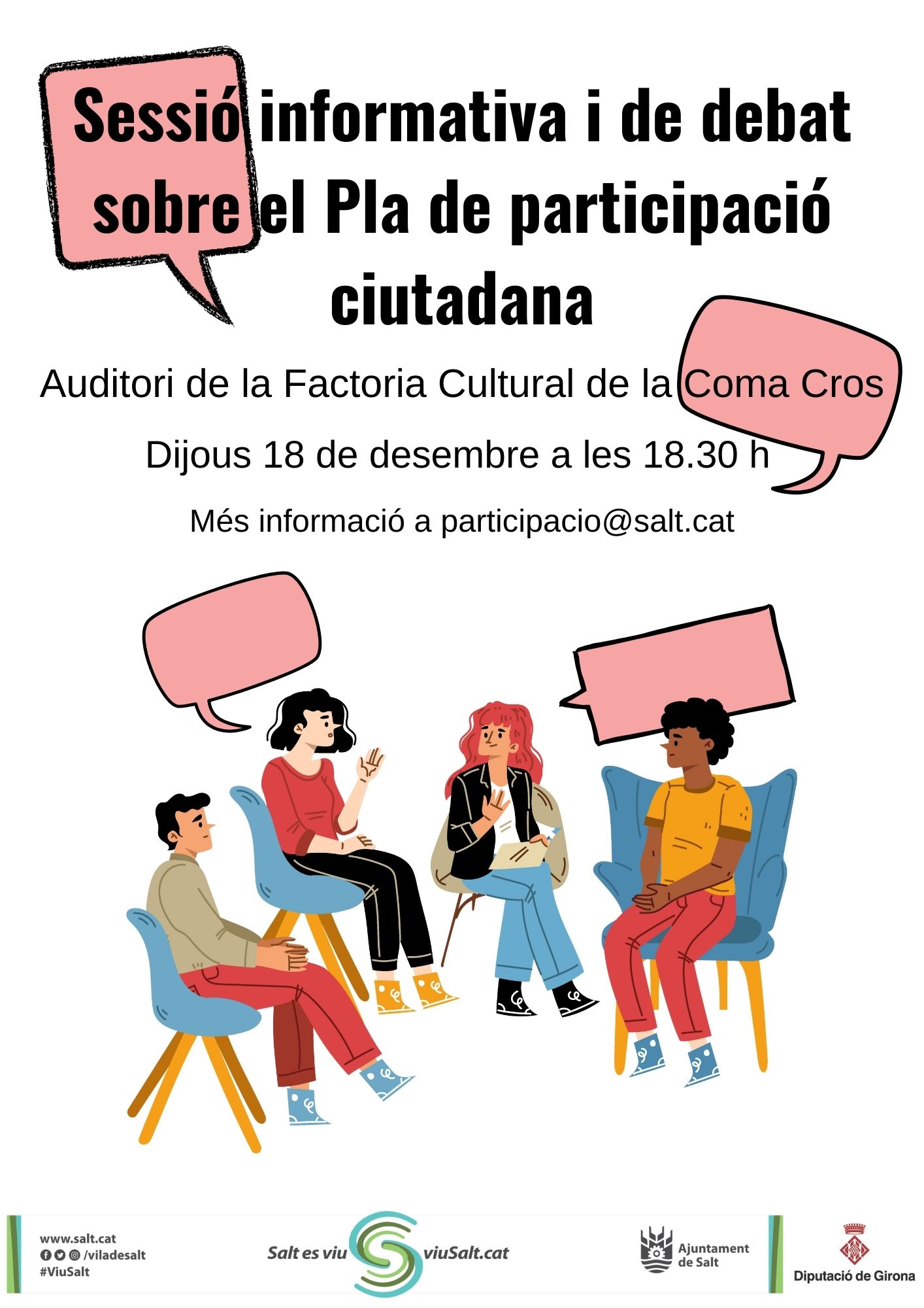 L’Ajuntament de Salt elabora un Pla de Participació Ciutadana i programa una sessió oberta als veïns i veïnes