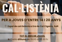 Salt ofereix tallers gratuïts de cal·listènia per a joves durant tot el mes de juliol