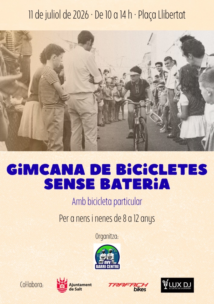 Gimcana de bicicletes sense bateria a Salt per a infants de 8 a 12 anys Gimcana de bicicletes sense bateria a Salt per a infants de 8 a 12 anys
