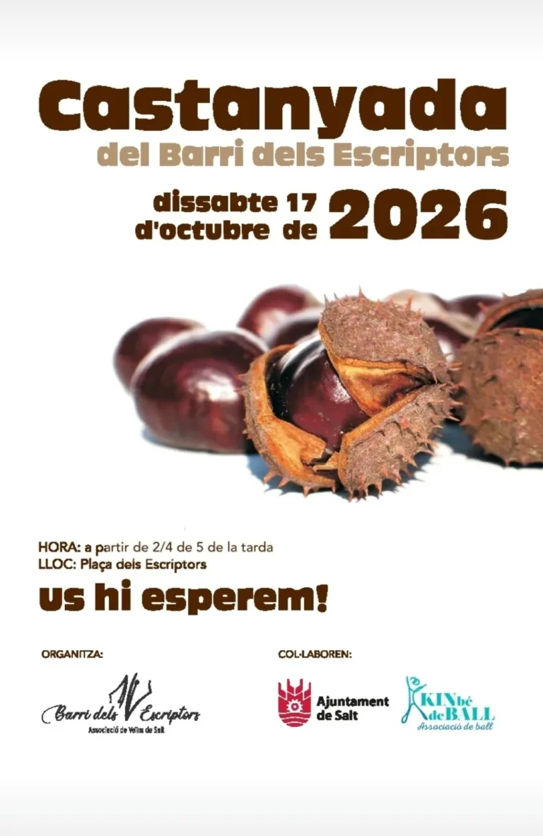 El barri dels Escriptors de Salt celebrarà la castanyada el 17 d’octubre