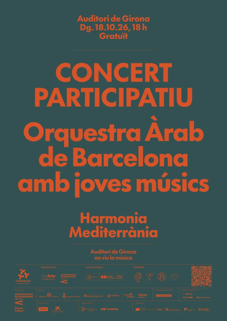 Cartell del concert Harmonia Mediterrània del 18 d’octubre de 2026 a l’Auditori de Girona